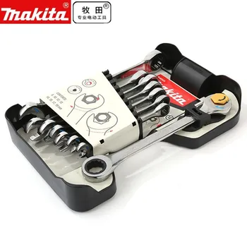 Makita B-65523 8PC Ragljo Socket Set Multi-Funkcijo Hitro Ročno Ključa Polje Ključ Nastavljiv Raglja Ključ z Ragljo Socket Set