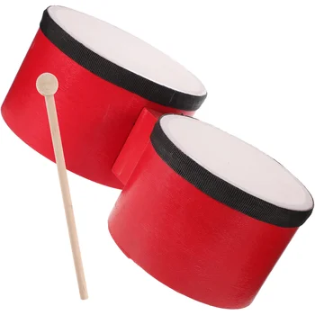 1 Nastavite Otrok za Izobraževanje Tolkala Instrument Praktične Bongo Boben z Palčka