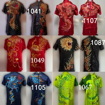 Upscale Wushu enotno Kungfu oblačila Borilne veščine, ki bo ustrezala changquan obleko Vezenje za moški ženski dekle, fant, otroci, odrasli, Unisex