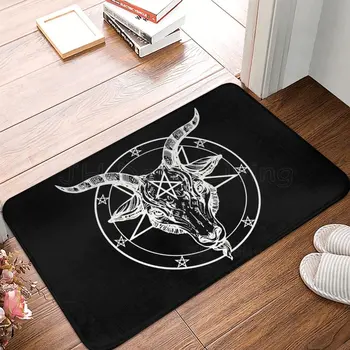 Pentagram Satantic Okultno Cerkev Satana, Koza Goth Vrata Mat Vhod Anti-Slip Kuhinja Preproge za Tla, Kopalnica Mat