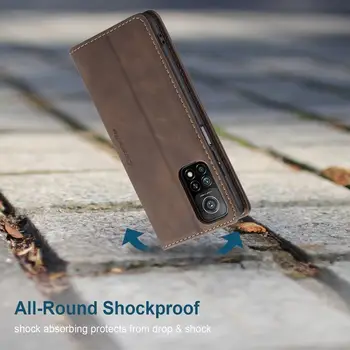 Nov Slog Usnjena torbica Za Xiaomi Mi 10T Pro Lite Luksuzni Magnetni Flip Mat Večnamensko Denarnico, Telefon Kritje Na Xiomi Mi 10 T