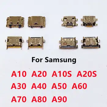 10Pcs Za Samsung Galaxy A90 A80 A70 A60 A50 A40 A30 A20 A10 S Polnjenje prek kabla USB Vrata Dock Vtičnice Priključite priključek za Polnilnik Priključek za Popravilo Delov