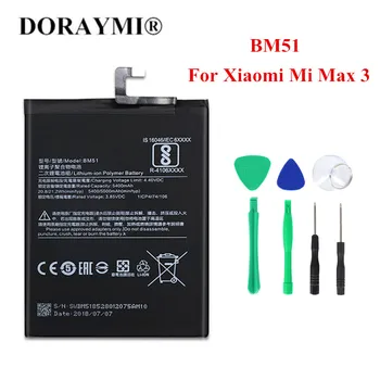 Original BM51 5500mAh Baterija Za Xiaomi Mi Max 3 Max3 BM 51 Visoke Kakovosti Zamenjava Baterije Telefon +Orodja