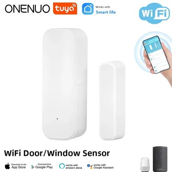 ONENUO Tuya Wifi Vrata senzorski Vnos Senzor Varnosti Protivlomnih Vrat Senzor Alarm Smart Življenje Magnetna Vrata, Senzor Alexa Google