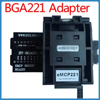 EMMC Adapte BGA221 Socket Adapter RT-BGA221-01 V2.5 Vtičnico Odklonijo Sedež EMCP221 RT809H Mobilni Telefon, Držalo 11.5X13mm Programer