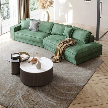 Dnevna soba pohištvo minimalističen italijanski krpo kavč high-end svetlobno razkošje preprostega sodobna villa navzdol iz lateksa kavč