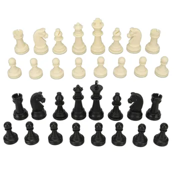 Plastični Šahovske Figure, Le Igra Šah Kos PP z Skladiščenje Vrečka za Družinska Srečanja za Kampiranje