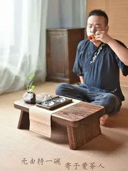 Masivnega lesa, balkon majhne čaj tabela doma preprosto retro naravnem zalivu okno teatable Japonski tatami leseno mizo ustvarjalno čaj tabela