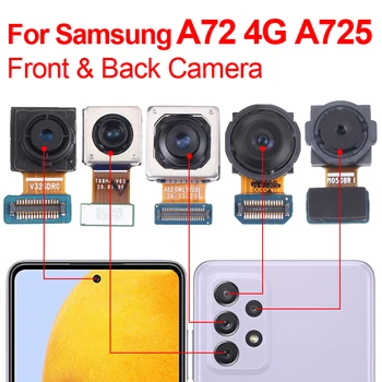Originalni Samsung A72 4G Nazaj, Kamera Spredaj Zadaj Nazaj Fotoaparata Samsung Galaxy A72 4G A725 Zadaj Modula Kamere Flex Zamenjava