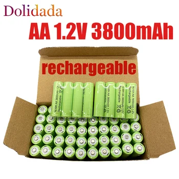 AA baterije 100% prvotne 1,2 V, AA baterije 3800 MAH Ni MH baterije, se lahko uporabljajo za LED, MP3 lučka, mikrofon, igrača ca