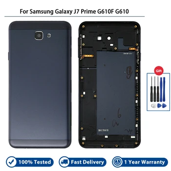 Nazaj Pokrov Za Samsung Galaxy J7 Prime G610 G610F On7 2016 Hrbtni Pokrovček Baterije Vrata Stanovanja Zadnje Steklo Primeru Lupini Samolepilna Nalepka