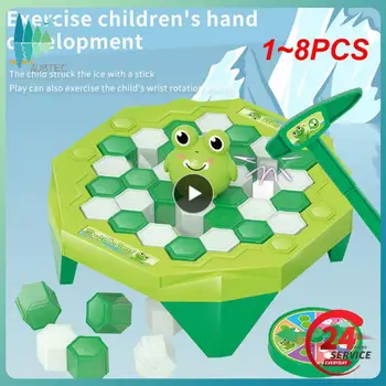 1~8PCS Mini Pingvin Past Starš-otrok Interactive Entertainment Zaprtih Igre Igrače Za Otroka Družina Prekinil Ledu Blok Shranite