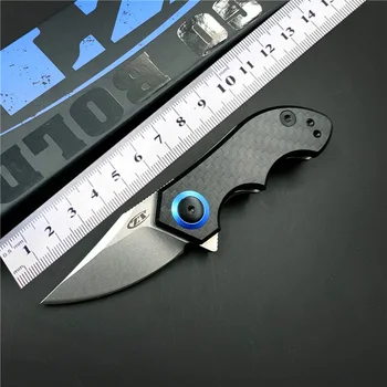 ZT 0022 Zložljiva Žepni Nož CPM-20CV Jekla Rezilo iz Ogljikovih Vlaken Ročaj Mini Prenosni Nož Orodje za Kampiranje EOS Survival Nož za Sadje