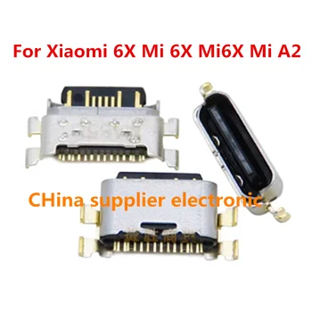 10pcs-100 kozarcev za Polnilnik priključek Mikro USB Polnjenje prek kabla USB Vrata Dock Priključek, Vtičnica Za Xiaomi 6X Mi 6X Mi6X Mi A2