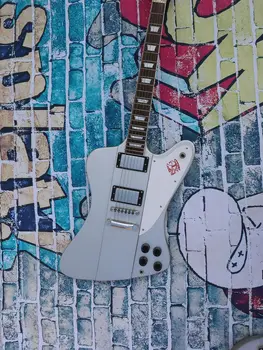Thunderbird električna kitara, high-end kovinsko siva obroba, z lupino vdelan z mahagoni fingerboards