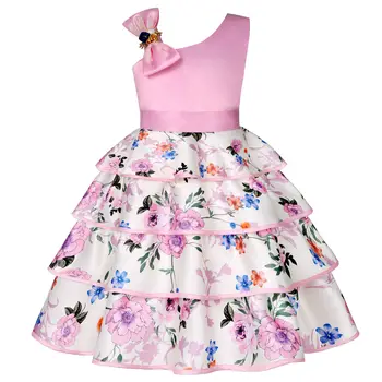 Dekleta Princesa Obleko Otroci Torto Plasti Tutu Prom Obleke Oblačila Za Otroke, Zvečer Uradna Stranka Obleke Baby Dekle Cvetlični Barve Obleko