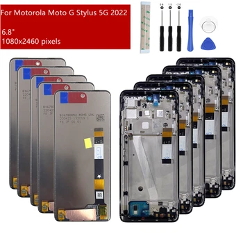 10pcs Za Motorola Moto G Pisalo 5g 2022 LCD-Zaslon, Zaslon na Dotik, Računalnike Sklop Zaslona Okvir Z Zamenjavo rezervnih Delov