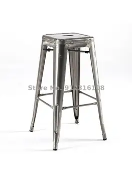Industrijska slog kovinsko bar blato, bar stol, visok stol, preproste železa dom stol bar, restavracija, itd
