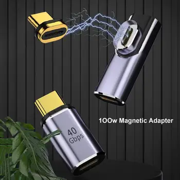 100W Magnetni USB C Adapter Tip C Hitro Polnjenje Magnet Podatkov Pretvornik Magnetni Naboj USB Tip C Za Mobilni Telefon, Tablični računalnik