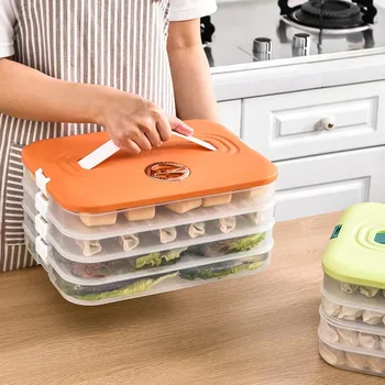 Sveže-Vodenje Cmok Polje Kuhinja Hitro Zamrznjeno Cmok Škatla za Shranjevanje Gospodinjski Multi-layer Zamrzovanje Hrane Posebnih Predmetov