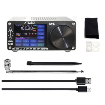 ATS25X1 Si4732 Vse-Band Radijski Sprejemnik FM LW(MW SW) SSB +2.4 Palčni na Dotik LCD +Bič Antena +Baterija + Touch Pen