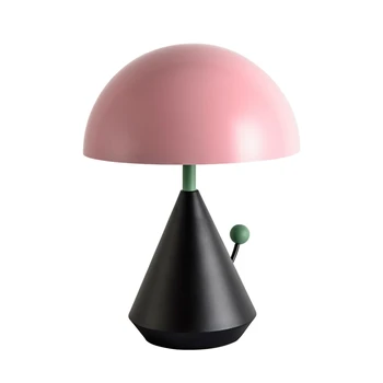 Nordijska Gob Namizne Svetilke Za Študij Dnevna Soba, Iz Železa Art Pink Lampshade Dekoracijo Doma Oprema Pohištvo Spalnice