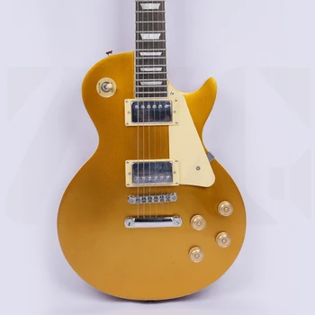 ZLG 6 string električna kitara zlato barvo vrh 50S mahagoni telo palisander fretboard hitra dostava