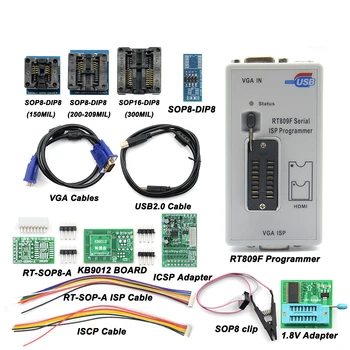 Original RT809F Serijska ISP Programatorja z 11 Adapterji +1.8 V, Ac+SOP8 Preskusni Posnetek+EDID Kabel Večfunkcijsko Brezplačna Dostava