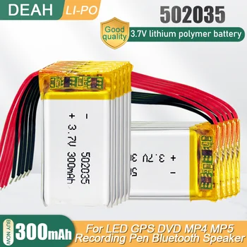 502035 3,7 V 400mAh Litij-Polimer Lipo Baterija za Polnjenje MP3 GPS Snemalnik LED Bluetooth Zvočnik električno Orodje 052035