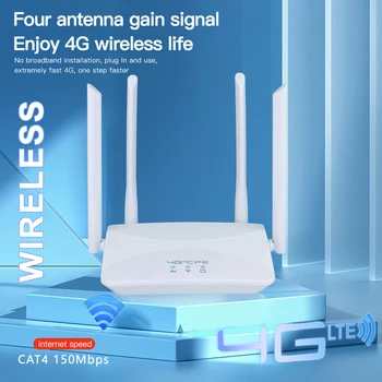 Brezžično omrežje LTE CPE Usmerjevalnikom, RJ45, USB Široko Pokritost 150Mbps 4G Usmerjevalnik Hotspot s SIM Kartico v Režo za Zunanjo Anteno EU/ZDA Plug