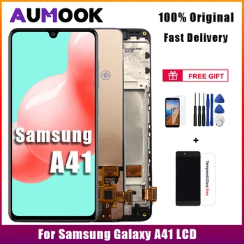 Original Super AMOLED Za Samsung Galaxy A41 Zaslon LCD, Zaslon na Dotik, Računalnike Zbora Za Samsung A41 A415F SCV48 SC-41A LCD