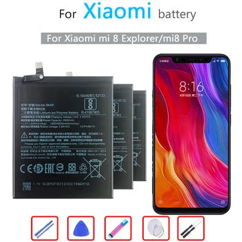 BM3F za xiao mi 3000mAh Mobilnega Telefona Baterije Za Xiaomi 8 Mi Explorer 8/Mi8 Pro xiaomi8 M8 BM3F Bateria + Brezplačno orodje