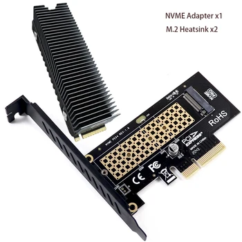 M. 2 NVMe SSD NGFF, Da PCIE X4 M Ključ Riser Multiplikator Kartico PCI Express 3.0 4X Da 2230-2280 M2 SSD Tok iz Aluminija s Heatsink