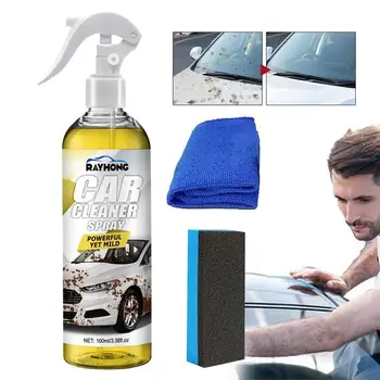 Car Interior Cleaner Visoka Zaščita Auto Usnjene Sedežne Čistilno Sredstvo Avto Remont Spray Z Gobo Brisačo Auto Trdilca