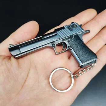 Ustvarjalne 1:3 Pištolo-Črnega Telesa Desert Eagle Cinkove Zlitine Miniaturne Igrače Keychain Obesek Ne More Streljanje Fant Rojstni Dan Darila