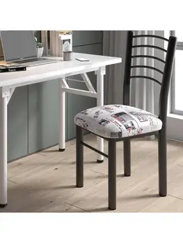 Jedilni stol naslonjalo blata doma za mizo stol sodobno minimalistično kovanega železa restavracija hotel stol, preproste Nordijska ličila stol