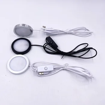 LED Žarometi, Ultra-tanek USB 5V LED kabinet mini Svetilka s stikalom 2w nakit zaslon strop zaprtih downlight kredastem montirani