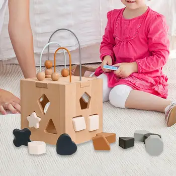Montessori Obliko Blokov Senzorično Izobraževalne Ujemanje Toddlers Obliko Razvrstilnik Igrače za Igre, Senzorično Raziskovanje Domišljijo