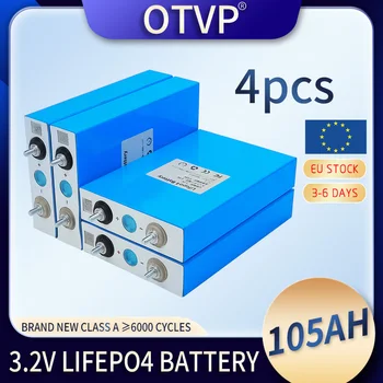 4PCS 3.2 v 100Ah Lifepo4 Litij-Železo Fosfat Baterije DIY 12v 24v 48v Razred Polnilna Celica Za Golf Voziček Čoln brezcarinskih