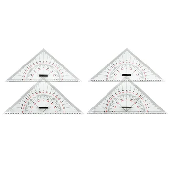 2X Tabla za Risanje Trikotnika Ravnilo za Ladje Risba 300 mm obsežnih Trikotnik Ravnilo za Merjenje Razdalje Poučevanje