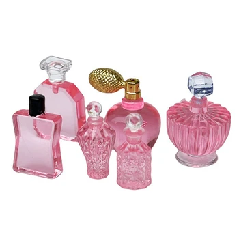 1:12 Lutke 6Pcs/Set Stekleničke Parfuma dodatna Oprema Mini Mini Igrače, Lutke Pohištvo za Lutke Baby Dekle Roza