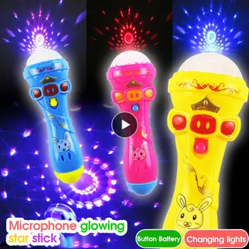 1pcs LED Lučka Utripa, Mikrofon, Projekcijski Baklo Obliko Ustvarjalne Svetlobne Igrače Sijaj Thumbs Nasveti Baby Luštna Igrača Darilo