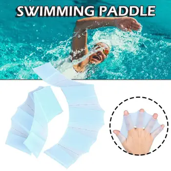 1 Par Prst Plavanje Plavalno Strani Plavuti, Poveča Odpornost Prsno Plavutke Unisex Dlani Rokavice za Kopanje