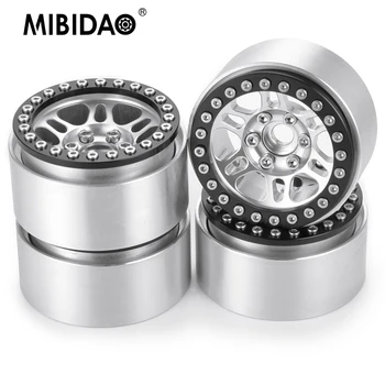 MIBIDAO 4Pcs 1.9 palčni Aluminij Zlitine Beadlock Platišča Središče za Osno SCX10 D90 Wraith TRX-4 CC01 1/10 RC Gosenicah Modela Avtomobila Del