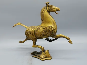 Bronasti Kip Konja Konj Stopil Pogoltniti Dekorativno Kiparstvo Feng Shui Živali Notranjosti Majhen Kip Namizno Dekoracijo Doma