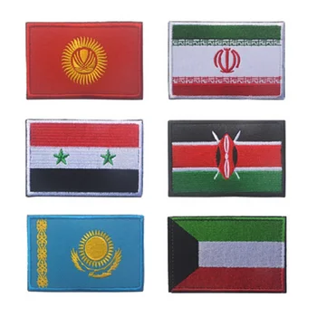 Visoka Kakovost Zank In Kavljem Iran/Kazakhstan/Kenija/Sirija/Kuvajt Zastavo Vezenega Obliži Značke